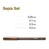 Copic Multiliner set - Sepia tips