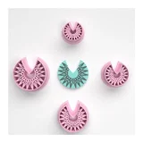 Clay Cutter - Geometric Patterned Hoop EC183 (Earring)