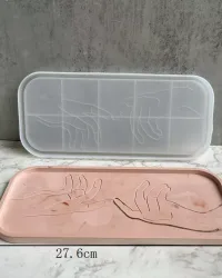 Rectangle Dish Tray with Hands (#499) – Silicone Mould