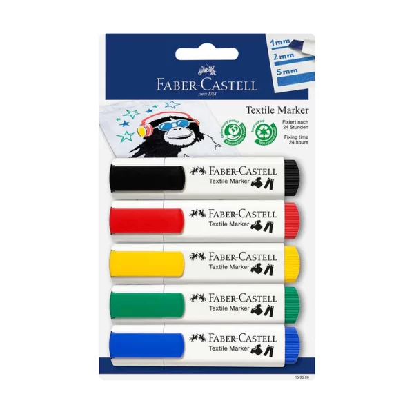 Textile Markers Basic Colours Faber Castell
