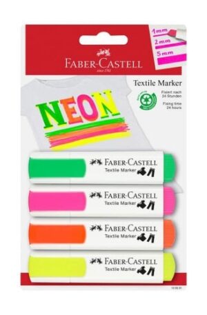 Textile Markers Neon Colours Faber Castell