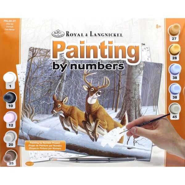 Large White Tails Paint by Number Product