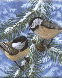 Pine Birds – Paint by Numbers