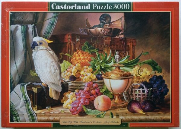 Castorland Still Life With Fruit and a Cockatoo Box
