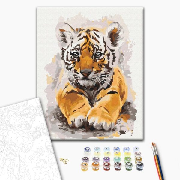 Cute Tiger Paint by Numbers Example