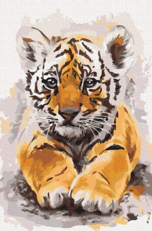 Cute Tiger Paint by Numbers Image
