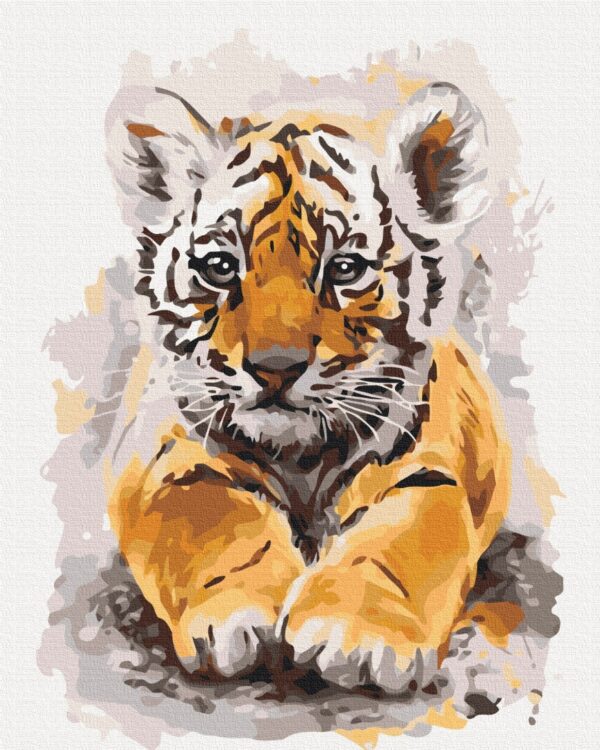 Cute Tiger Paint by Numbers Image