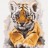 Cute Tiger Paint by Numbers Image