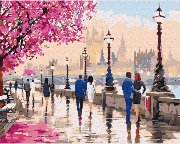 Walking tour of romantic London Paint By Numbers Image