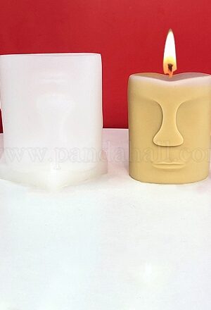 3D Abstract Face Candle Silicone Mold Example