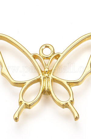 Bezel Pendant Butterfly Gold
