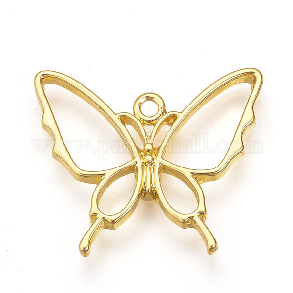 Bezel Pendant Butterfly Gold