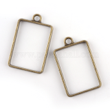 Bezel Pendant Rectangle Antique Bronze