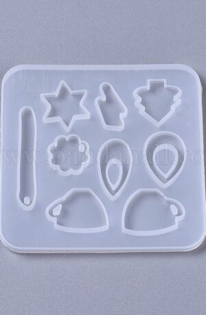 Cabachon and Pendant Mixed Shapes Silicone Mould Front