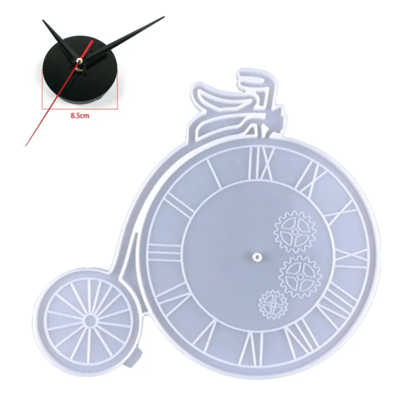 Clock face penny fathering silicone mould with mechanism