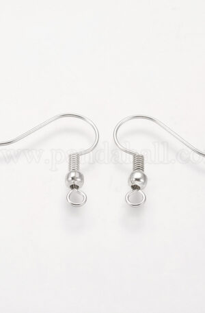 Earring Hooks Silver Pair