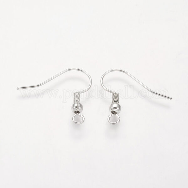 Earring Hooks Silver Pair