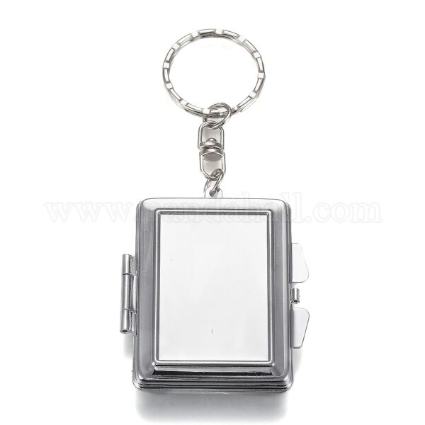 Keychain Mirror Compact Rectangle Front View