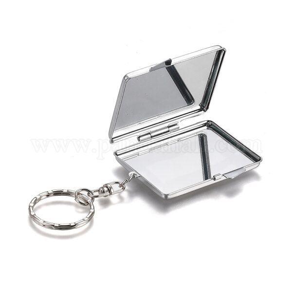 Keychain Mirror Compact Rectangle Side View