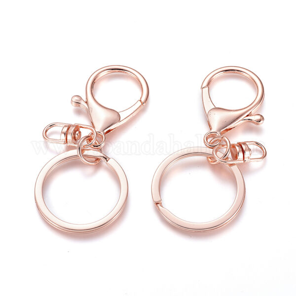 Lobster Clasp Keychain Rose Gold pair