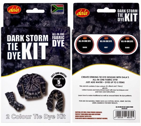 Dark Storm mini tie dye kit instructions from dala.