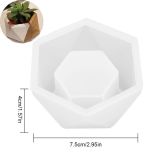 Silicone Mould Planter Hex short