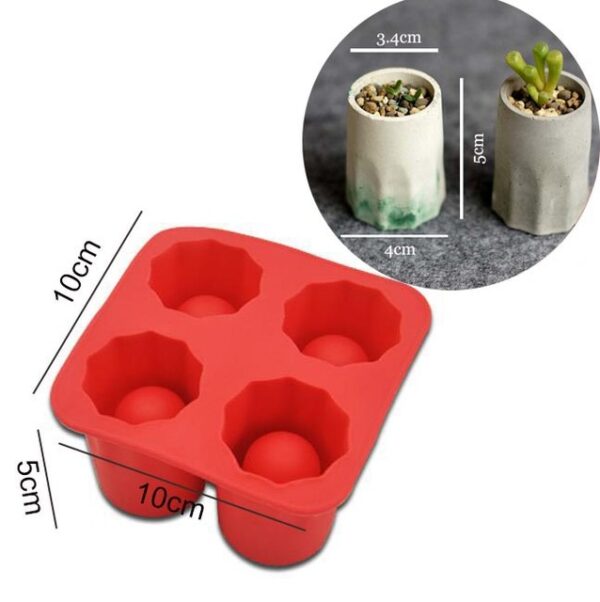 Silicone Mould Planters 4 Mini Pots