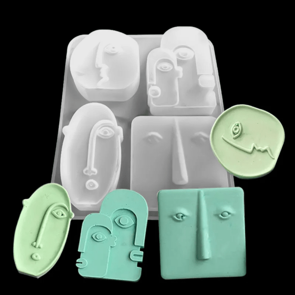 Nordic Faces Silicone Mould Example