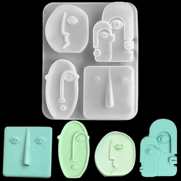 Nordic Faces Silicone Mould Example two