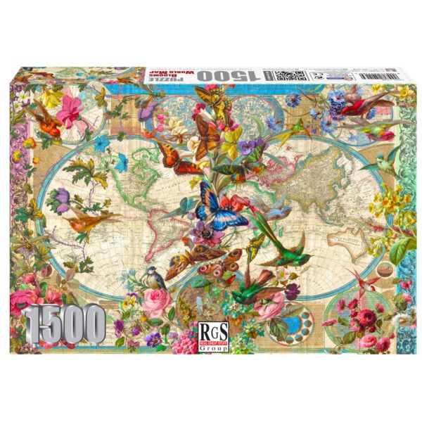 Blooms World Map Puzzle Box