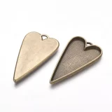 Heart Pendant 281 Bronze Back and Front