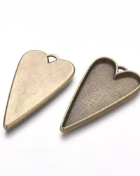 Heart Pendant Bronze – 2 Piece