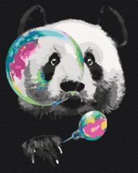 Panda with Bubble – Paint by Numbers