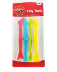 Clay Tools Set – 4 Pieces – Crazy Crafts