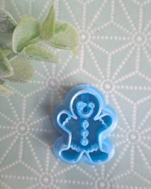 Earring Clay cutter Smiling gingerbread man XMAS028