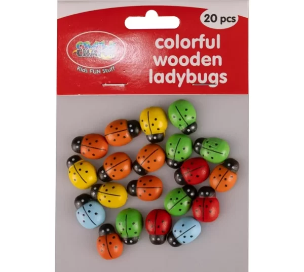 Colourful Wooden Ladybugs