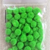 Green Pom Poms 10mm pack of 50