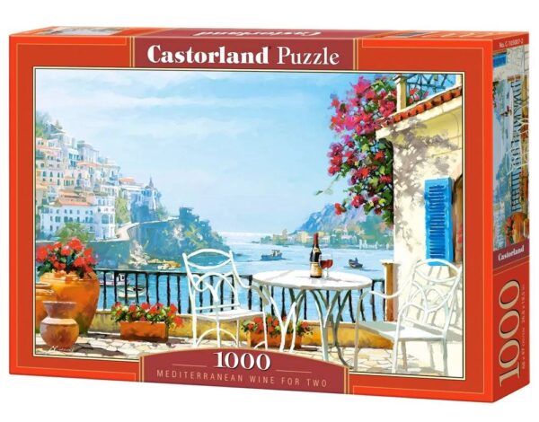 Puzzle 1000pce Mediterranean wine for two boxed
