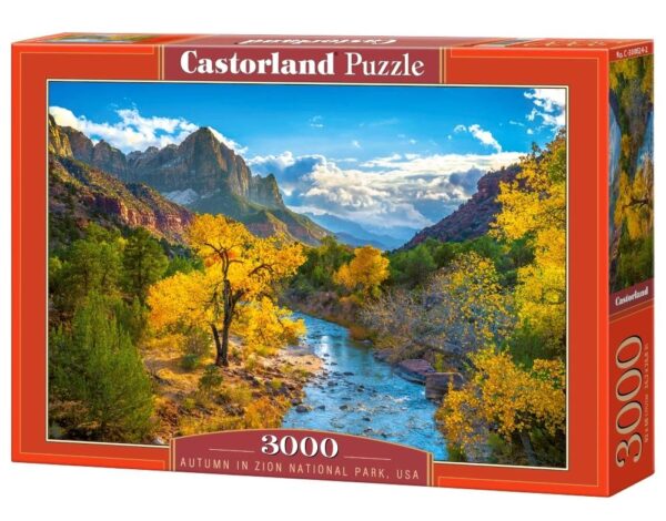Puzzle 3000pce -Autumn in Zion National park boxed