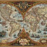 Puzzle 6000pce Hemisphere Map by Heye