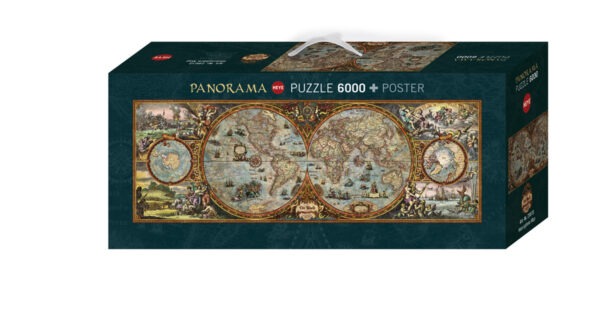 Puzzle 6000pce Hemisphere Map in box by Heye