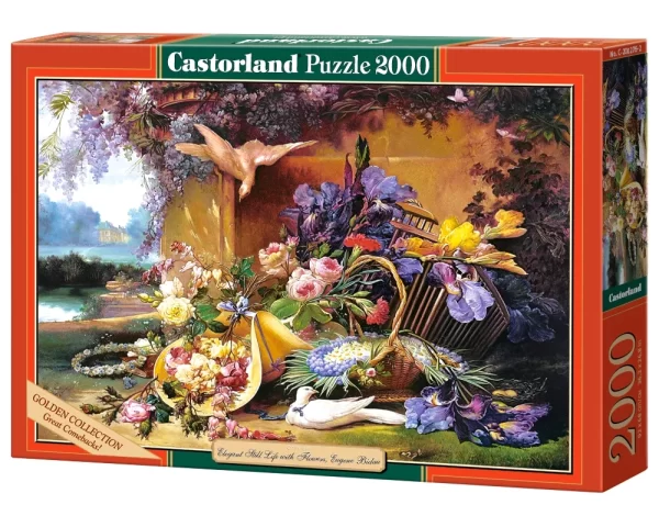 Elegant still life with flowers 2000 piece puzzle