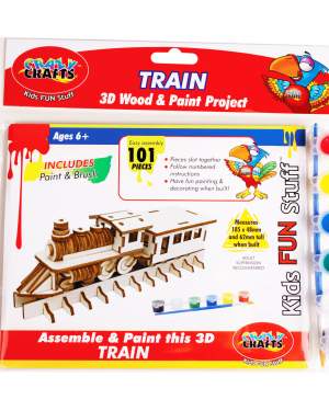 Wooden 3D Train – Crazy Crafts