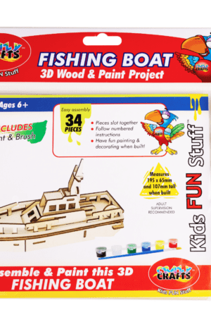 Wooden 3D Fishing Boat