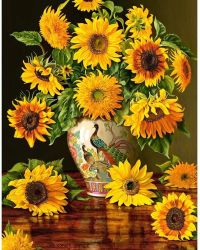 Puzzle – Sunflowers in a Peacock Vase (1000pce)