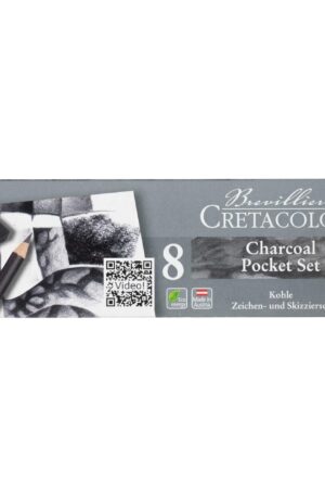Creta Color Charcoal Pocket Tin Set 8pc