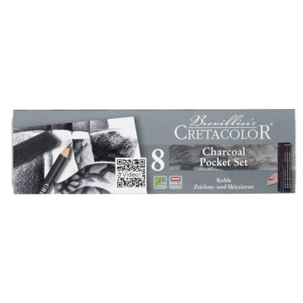 Creta Color Charcoal Pocket Tin Set 8pc