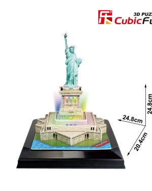 Statue Of Liberty USA LED 3D Puzzle – 37 Pieces – Cubic Fun