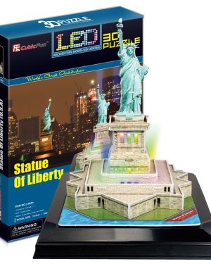 Statue Of Liberty USA LED 3D Puzzle – 37 Pieces – Cubic Fun