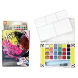 Koi Watercolour Pocket Metallic Pearl 24 set